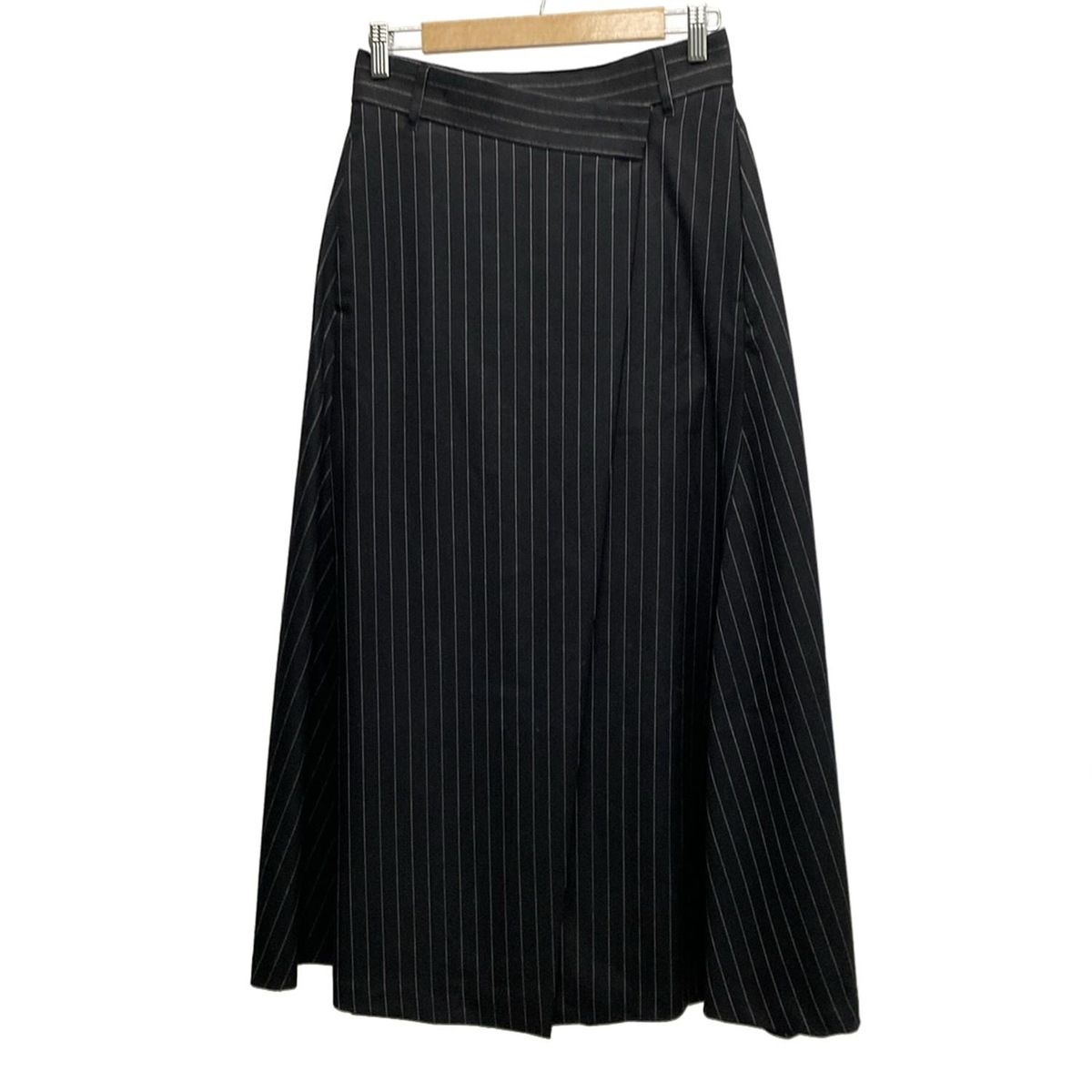Curensology カレンソロジー ロングスカート サイズ38 M レディース - 黒×白 マキシ丈 ストライプ