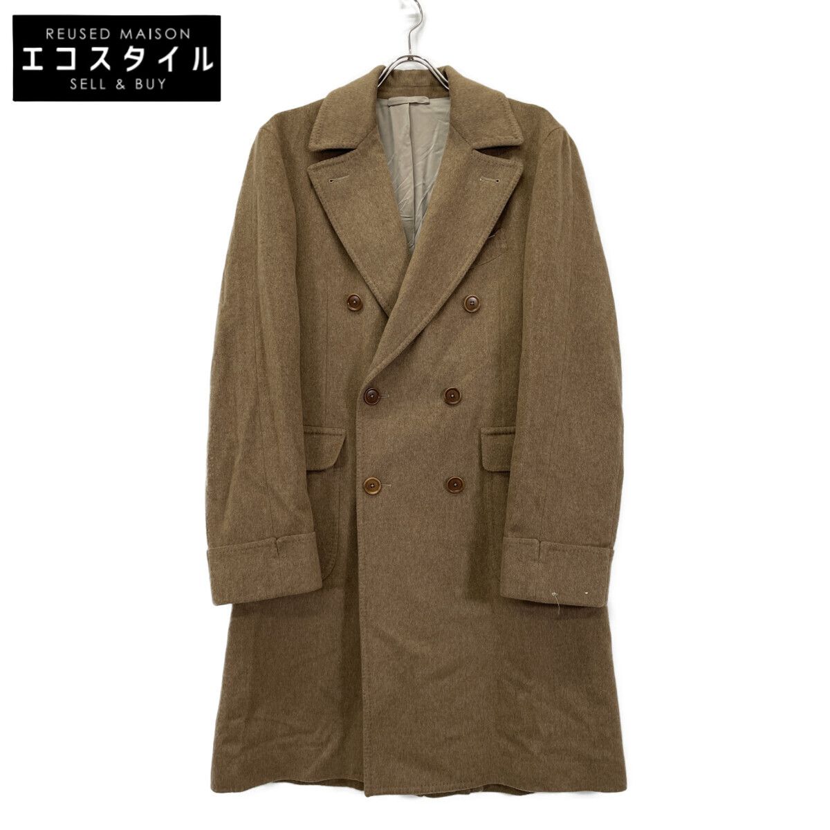 DE PETRILLO デペトリロ ﾍﾞｰｼﾞｭ ｳｰﾙ ﾀﾞﾌﾞﾙﾌﾞﾚｽﾄﾎﾟﾛｺｰﾄ 48 - メルカリ