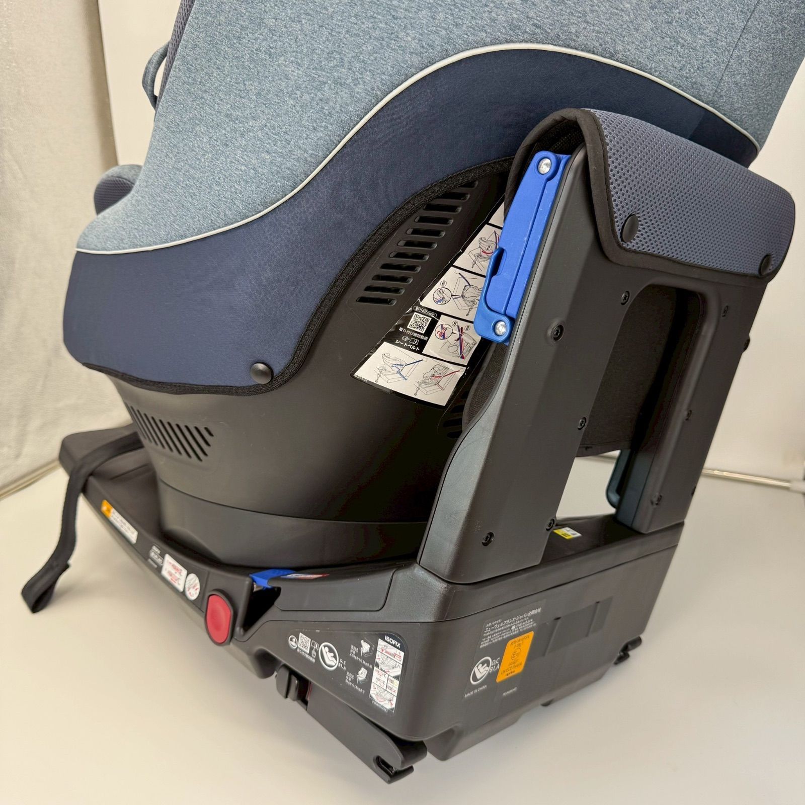 美品) Aprica クルリラ AD ISOFIX ライトネイビー色 - メルカリ