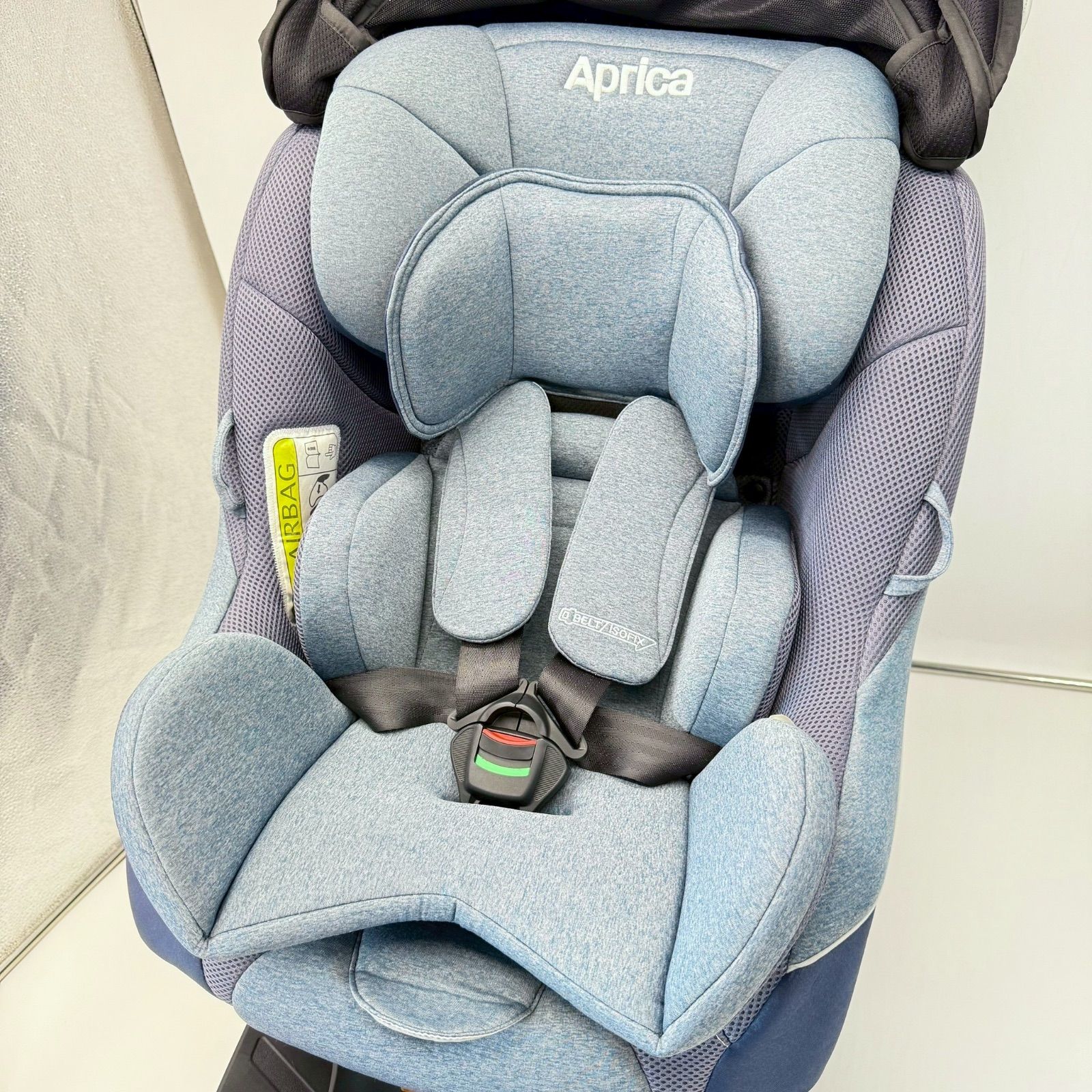 美品) Aprica クルリラ AD ISOFIX ライトネイビー色 - メルカリ