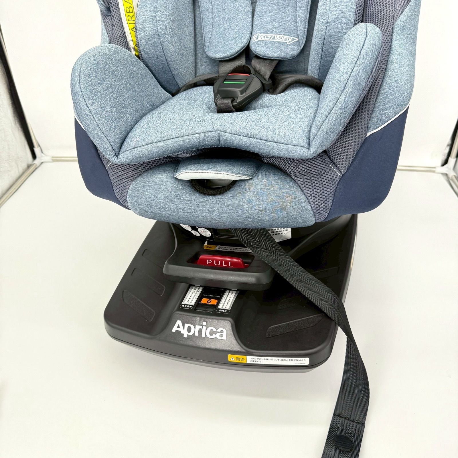 美品) Aprica クルリラ AD ISOFIX ライトネイビー色 - メルカリ