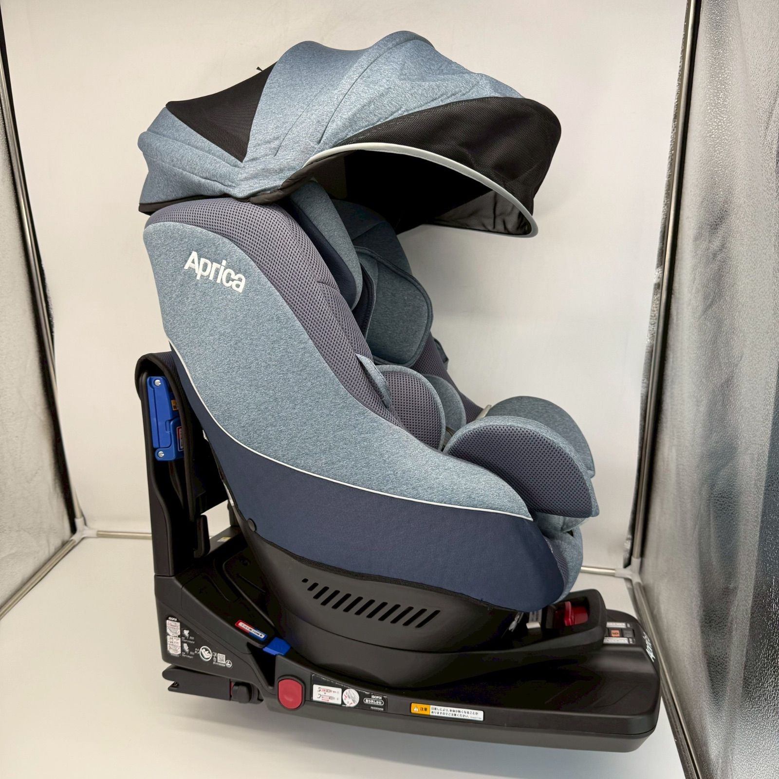 美品) Aprica クルリラ AD ISOFIX ライトネイビー色 - メルカリ