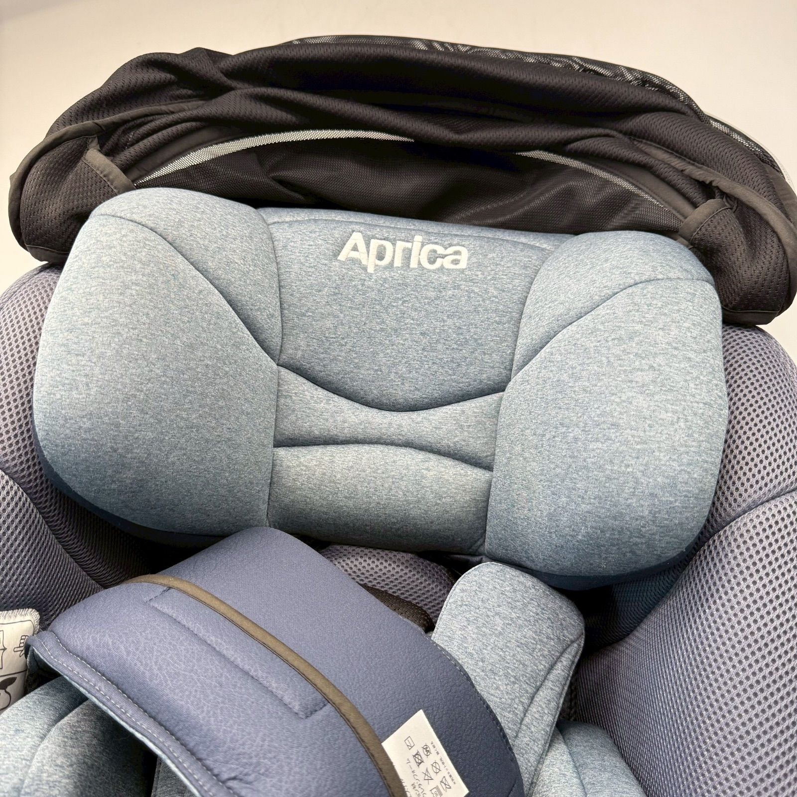 美品) Aprica クルリラ AD ISOFIX ライトネイビー色 - メルカリ