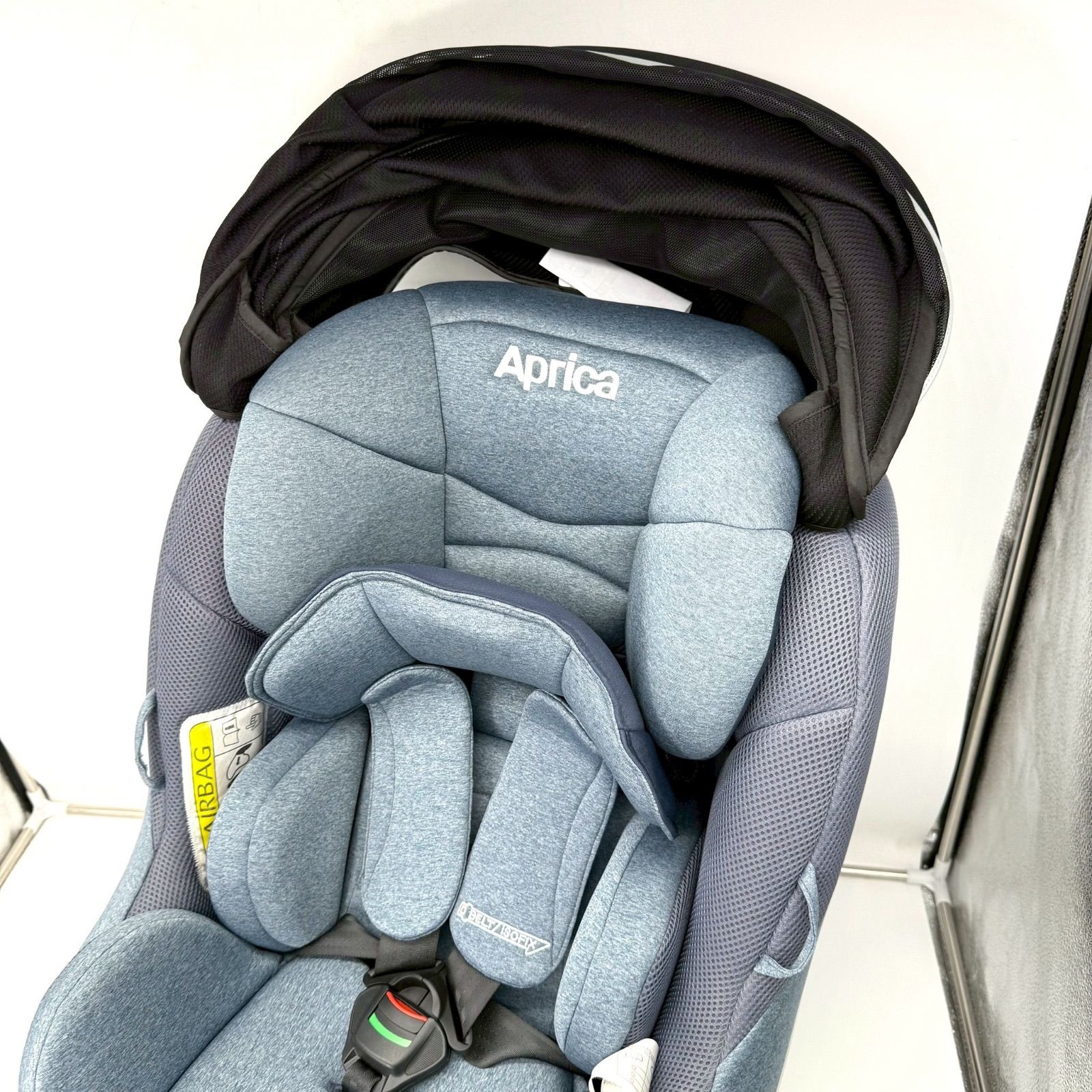 美品) Aprica クルリラ AD ISOFIX ライトネイビー色 - メルカリ