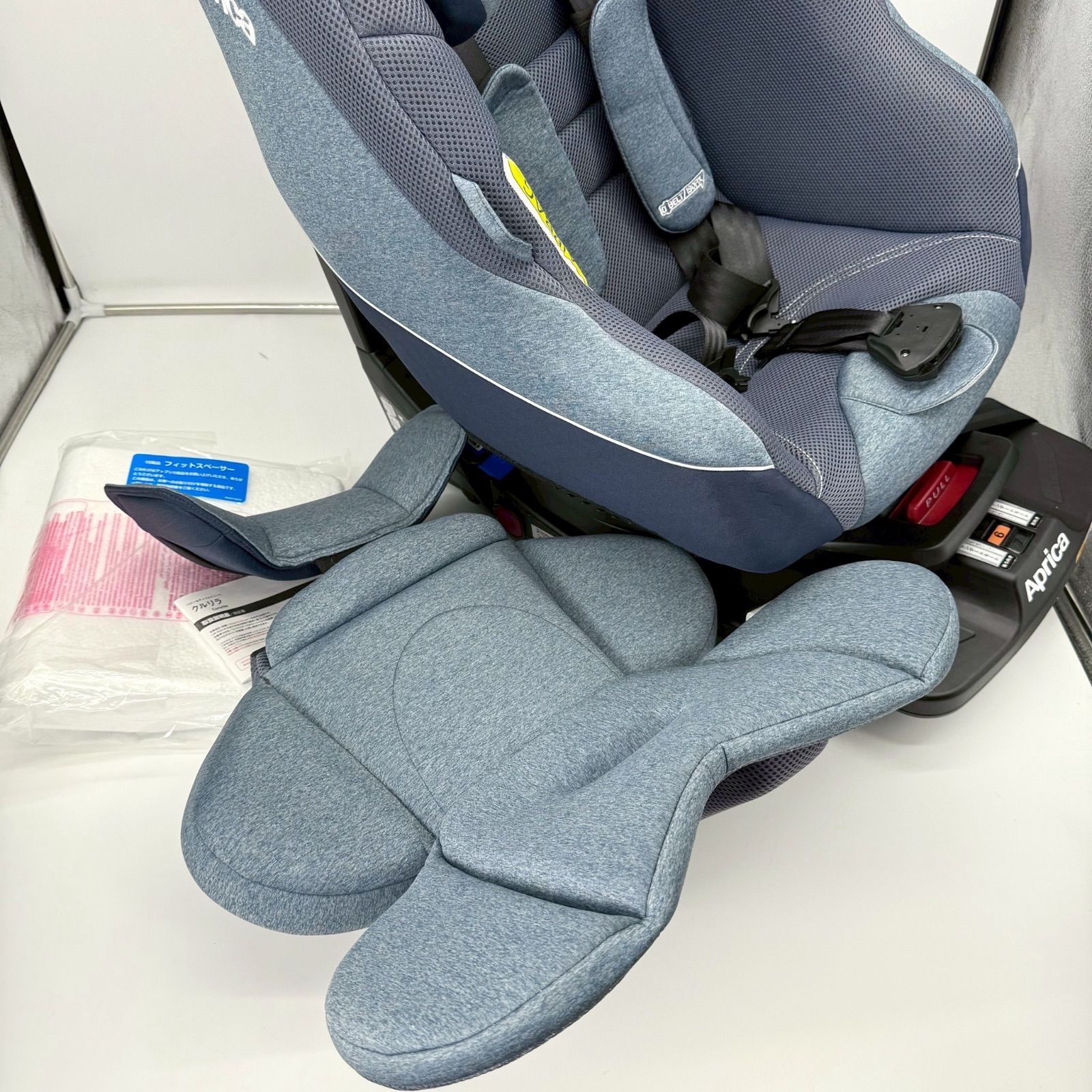 美品) Aprica クルリラ AD ISOFIX ライトネイビー色 - メルカリ