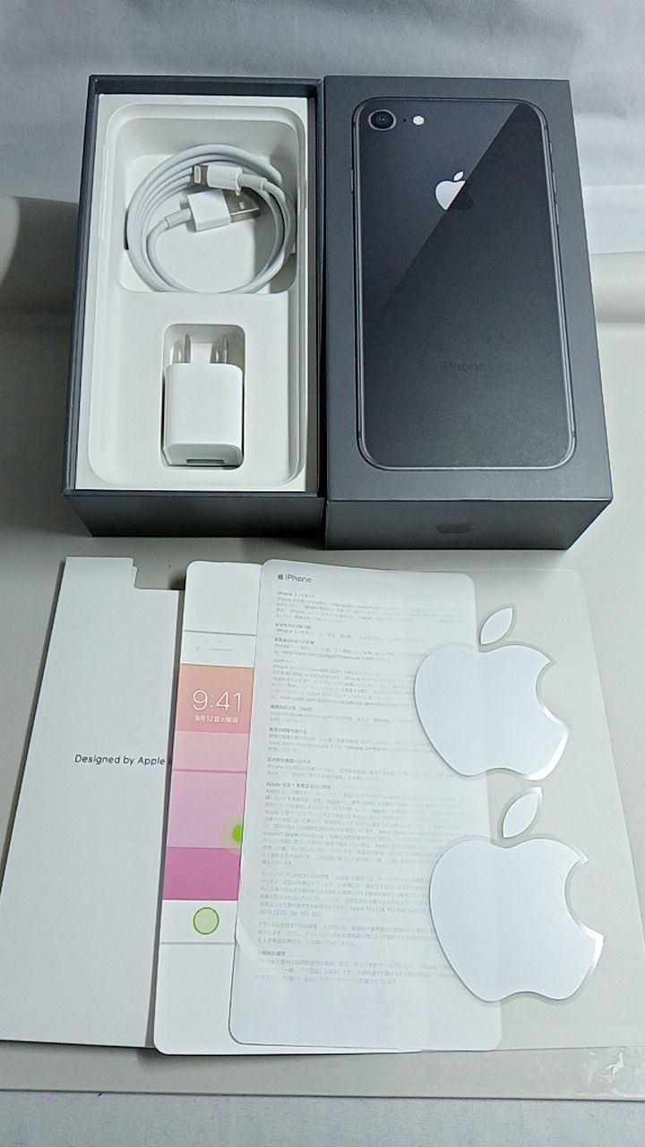 バッテリー100%！ iPhone8 A1906 64GB 本体 スペースグレイ SIMフリー