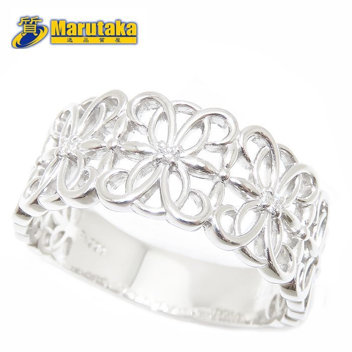 ダイヤモンド リング Pt999 19号 1PD 8.8g レディース 0.03ct プラチナ