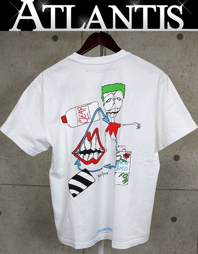 CHROME HEARTS クロムハーツ PPO RETRO CYCLE Tシャツ 半袖 メンズ size L 白 101219