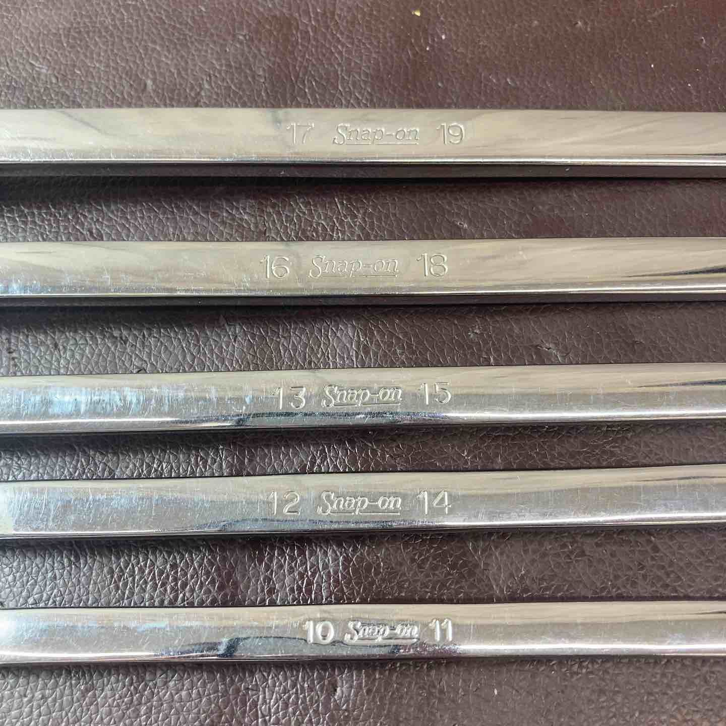  品 スナップオン Snap on メガネレンチ 旧ロゴ 計5本セット XBM 1011～XBM 1719 メガネレンチ スパナ レンチ