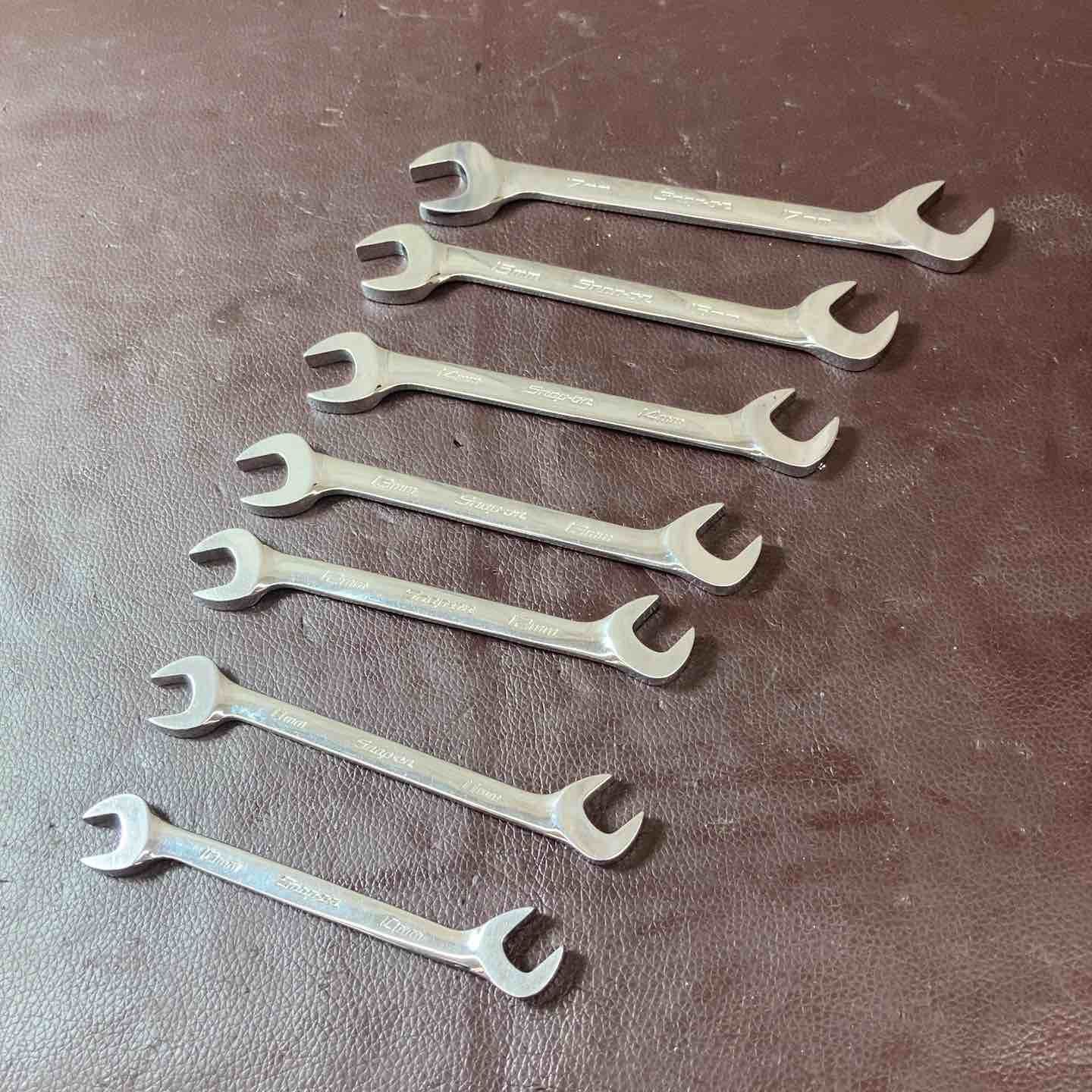 品 スナップオン Snap on 4方向アングルヘッド オープンエンドレンチ 計7本セット ～