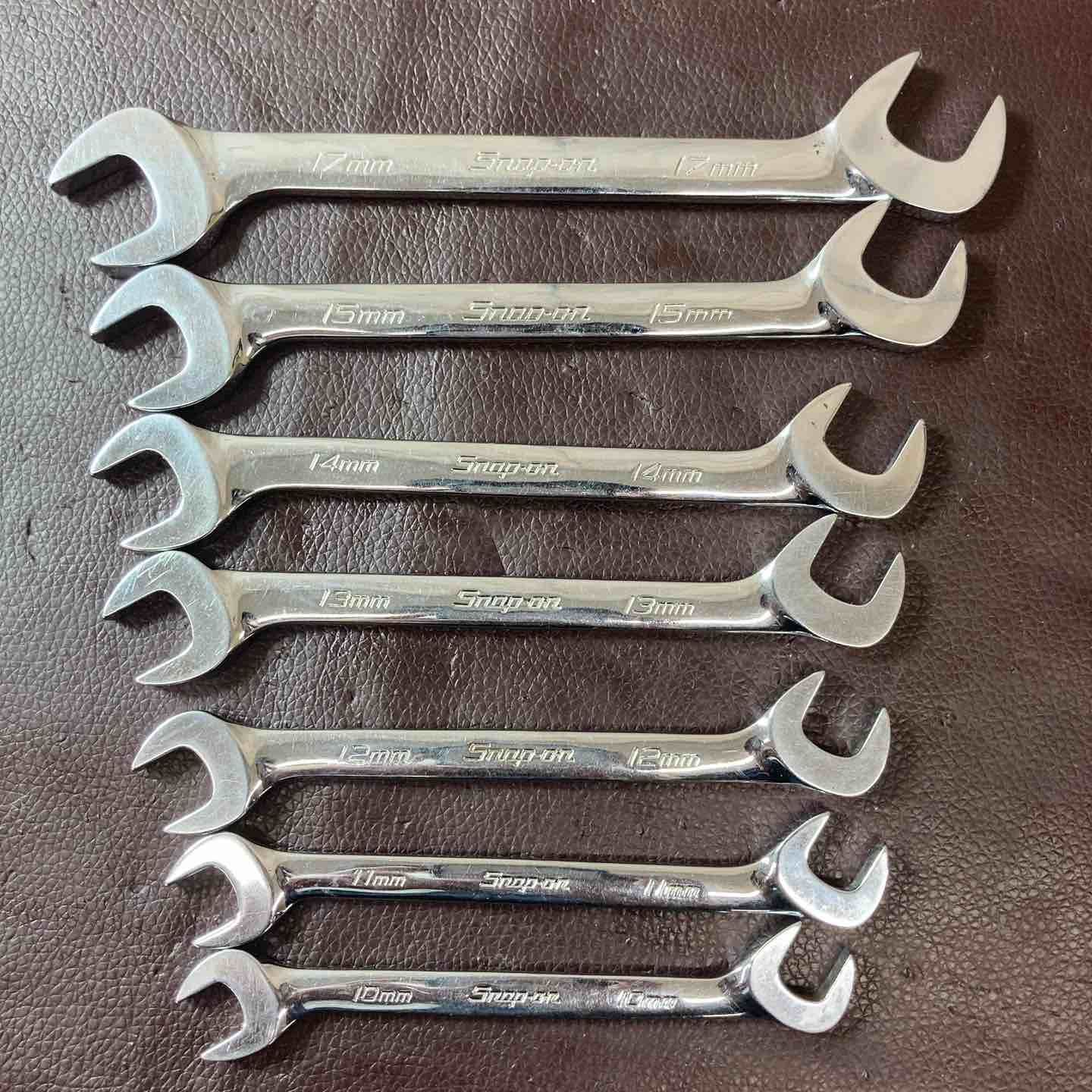 品 スナップオン Snap-on 4方向アングルヘッド オープンエンドレンチ 計7本セット ～