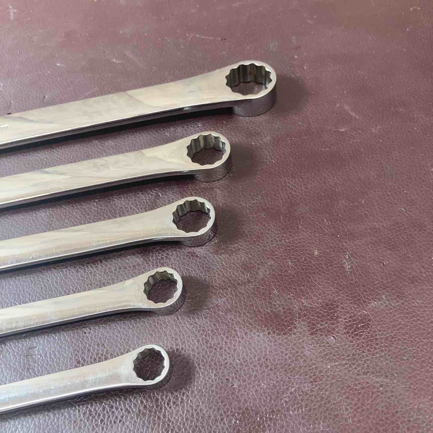 中古品】スナップオン(Snap-on) ロングストレートメガネレンチ 計5本