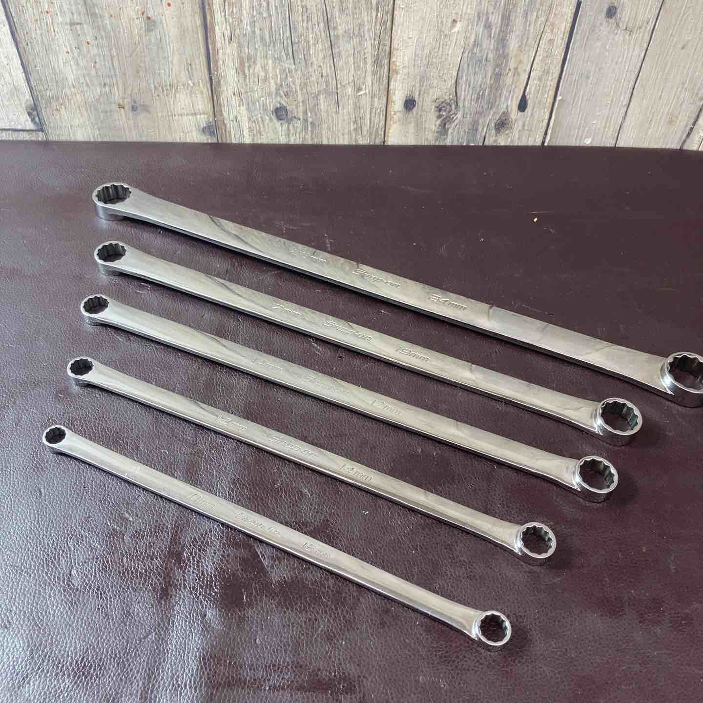 【中古品】スナップオン Snap-on ロングストレートメガネレンチセット XDHFM1719 1417 1214 1012 4本セット【店頭引取限定】【ハンズクラフト熊本店】 中古品】スナップオン(Snap-on) ロングストレートメガネレンチ 計5本