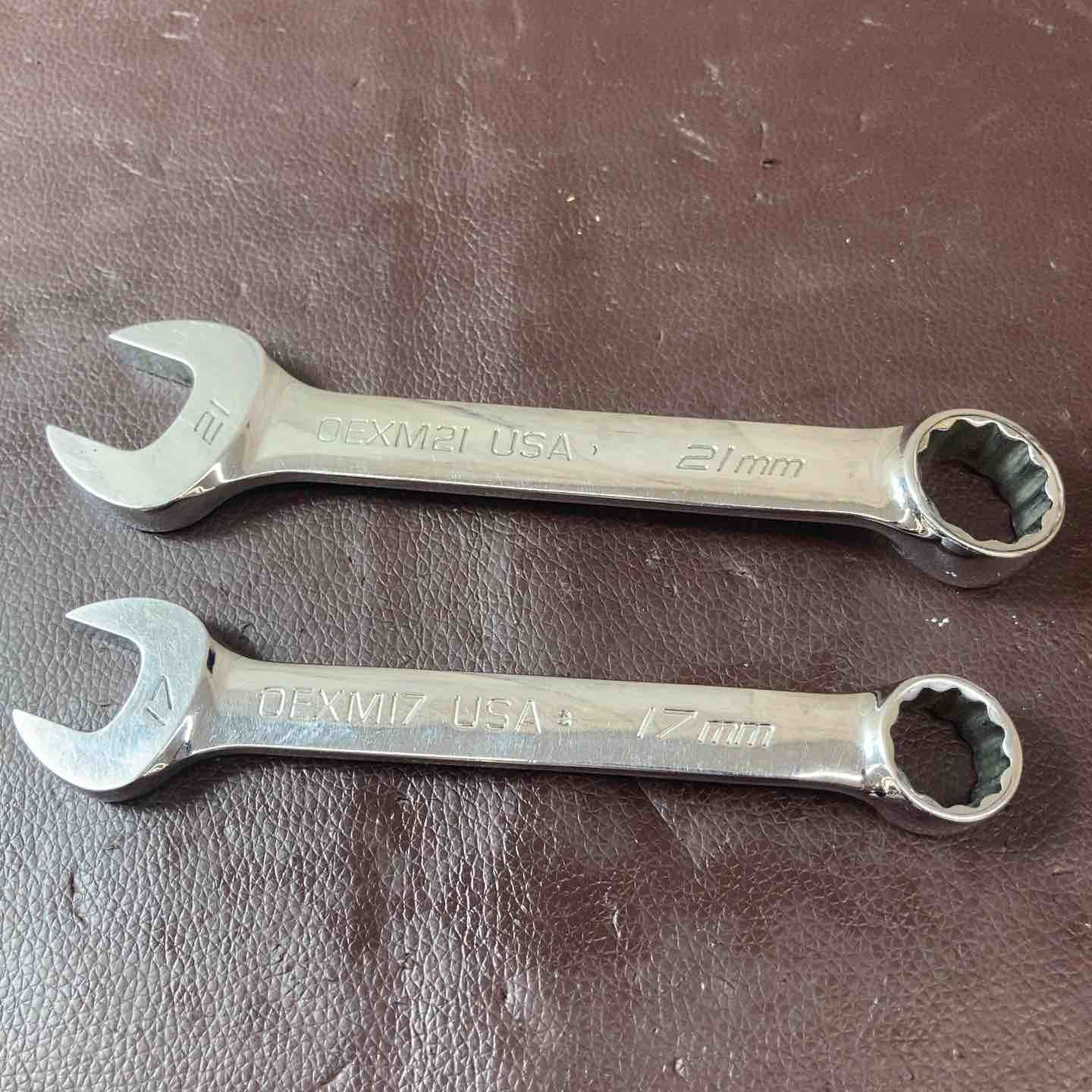 品 スナップオン Snap-on フランクドライブ コンビネーションレンチ 2本セット OEXM 17 21