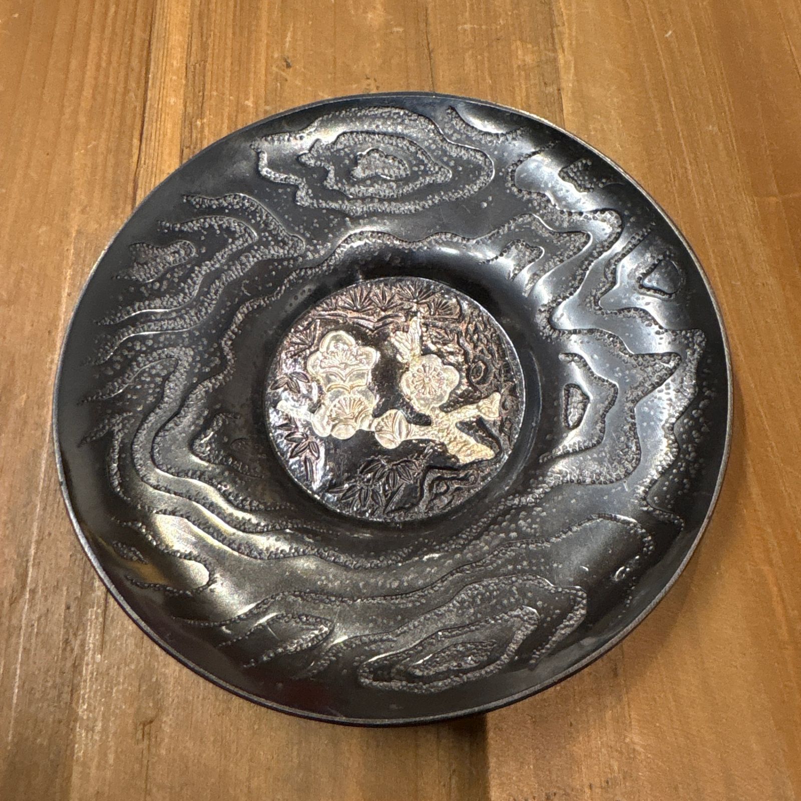 ③ 茶托 銅製 antique アンティーク VINATAGE ヴィンテージ 彫り 金属