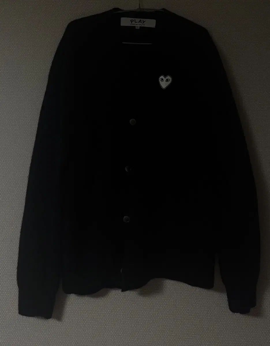 コム デ ギャルソン 白 ハート カーディガン