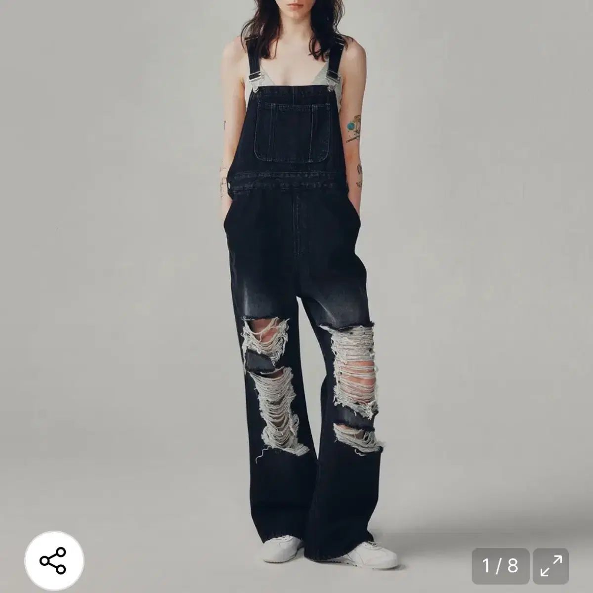 CURRENT ヴィンテージ デニム ロールオーバー サスペンダー