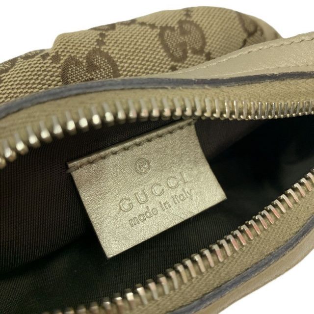 GUCCI GGキャンバス バンブー ポーチ 246174 グッチ ジャッキー〕スモール ポーチ ・サンド＆ブラウン GGキャンバス