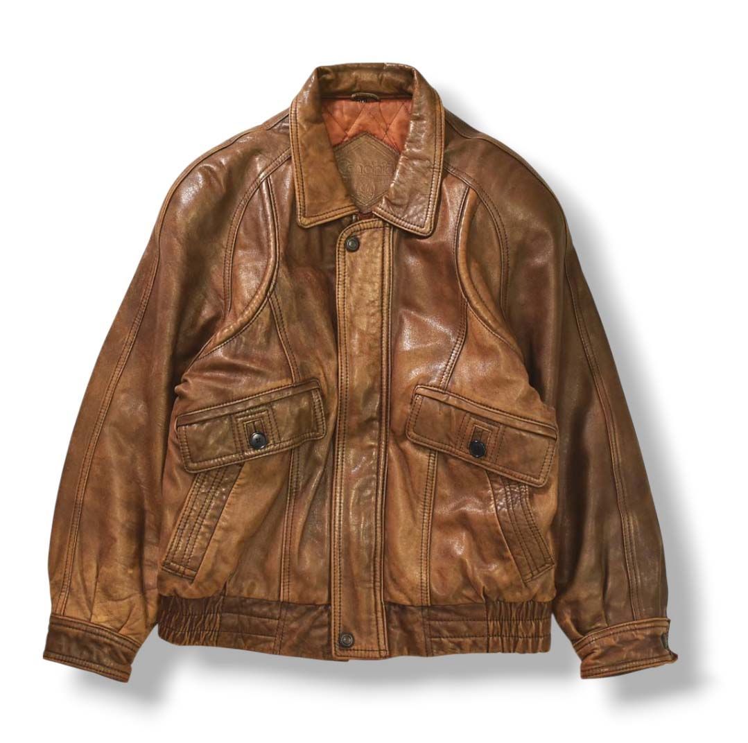 激レア！当時物 90sヴィンテージSCENE フライトジャケット　g1 人気】 90sヴィンテージ Cencinia センチニア 変形レザージャケット