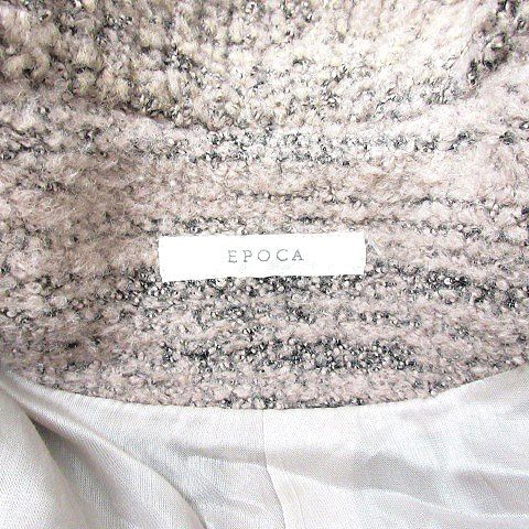 EPOCA エポカ　ニットコート　くすみピンクミックス　38 日本製 エポカ EPOCA コート ロング 総裏地 ウール 38 M ピンクベージュ /MN