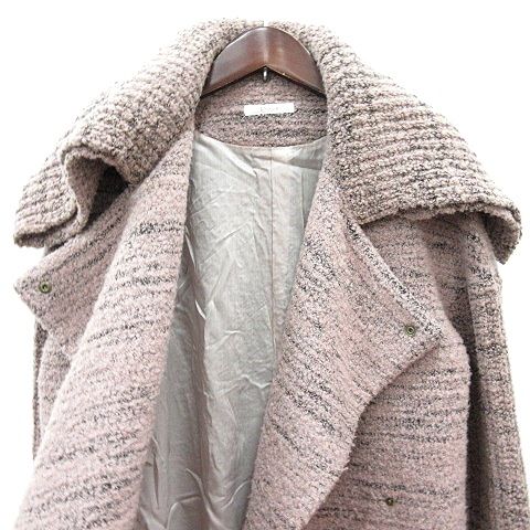 エポカ EPOCA コート ロング 総裏地 ウール 38 M ピンクベージュ /MN