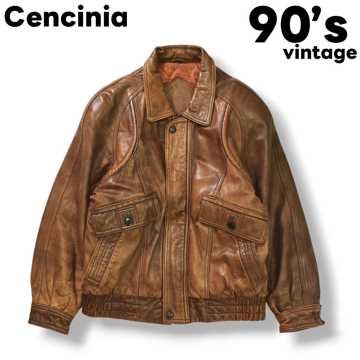 人気】 90sヴィンテージ Cencinia センチニア 変形レザージャケット