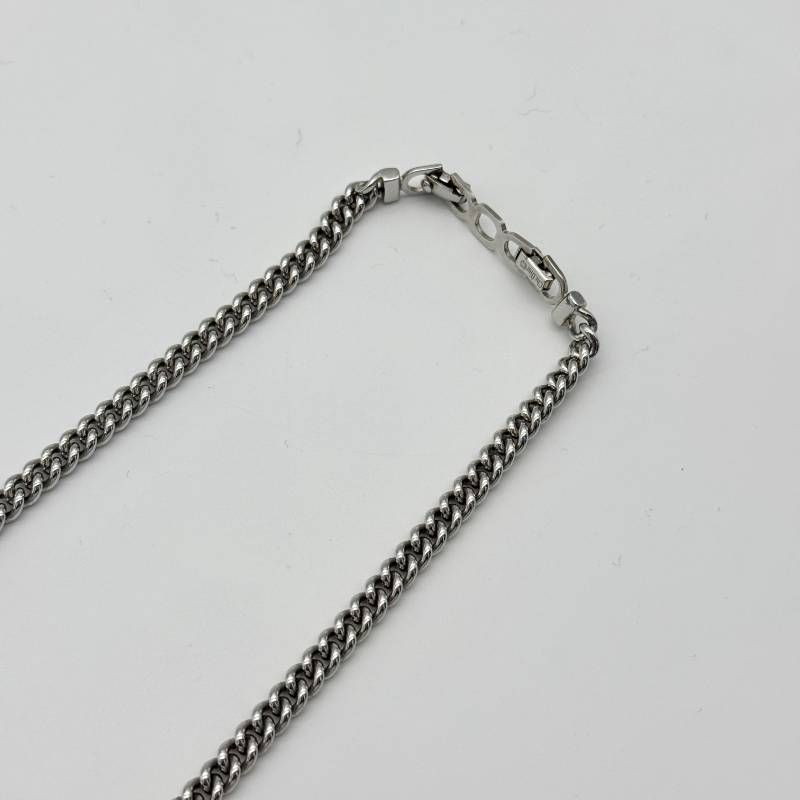 美品 Dior ラインストーン ネックレス シルバー クリスチャン