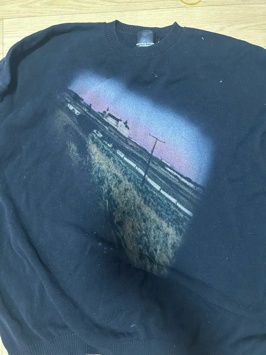 Opening Project プリンティング スウェットシャツ ブラック 2