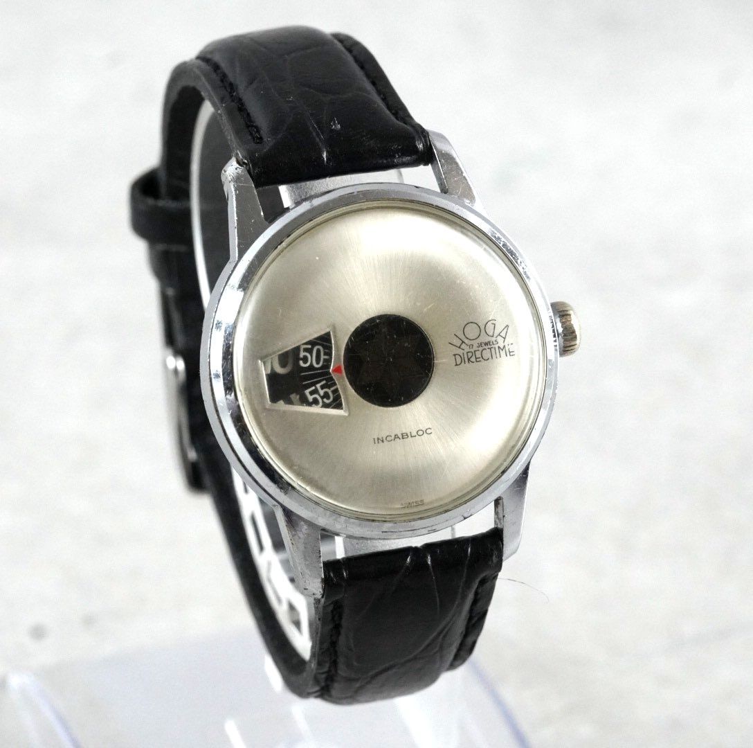 HOGA ホガ ダイレクトタイム ジャンピングアワー 手巻き 17石 ヴィンテージ アンティーク antique 1970年代 Rare Jump Hour Manual Winding 1970 s 稼働品