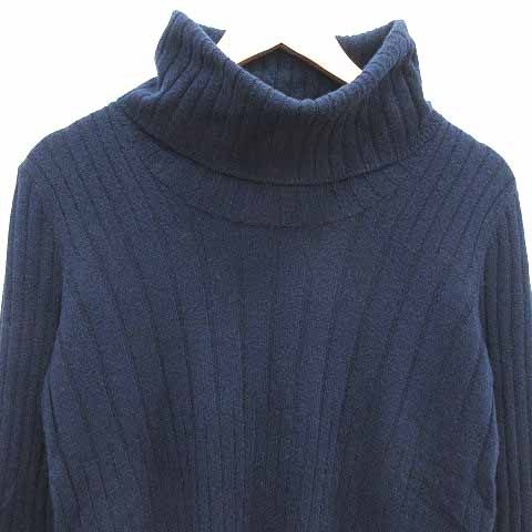 セオリー Theory ニット セーター タートルネック 長袖 カシミヤ S 紺