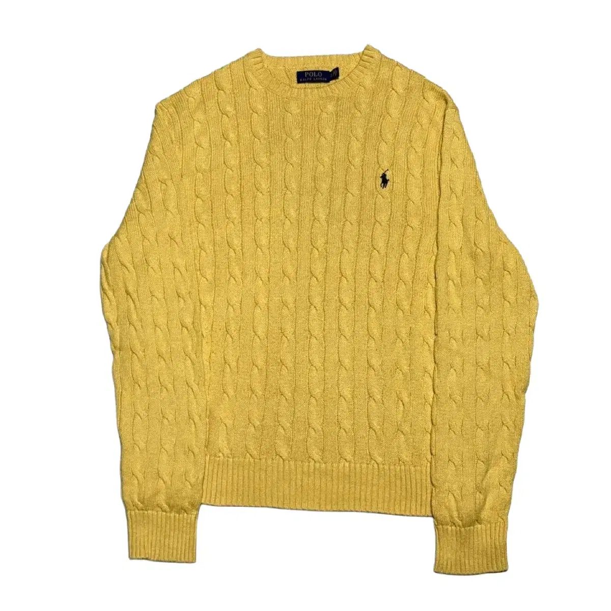 XL ポロラルフローレン イエロー ケーブルニット