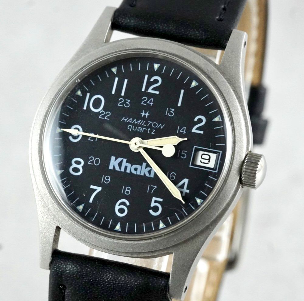 新品電池交換済】 Hamilton ハミルトン Khaki カーキ 9365 旧ロゴ