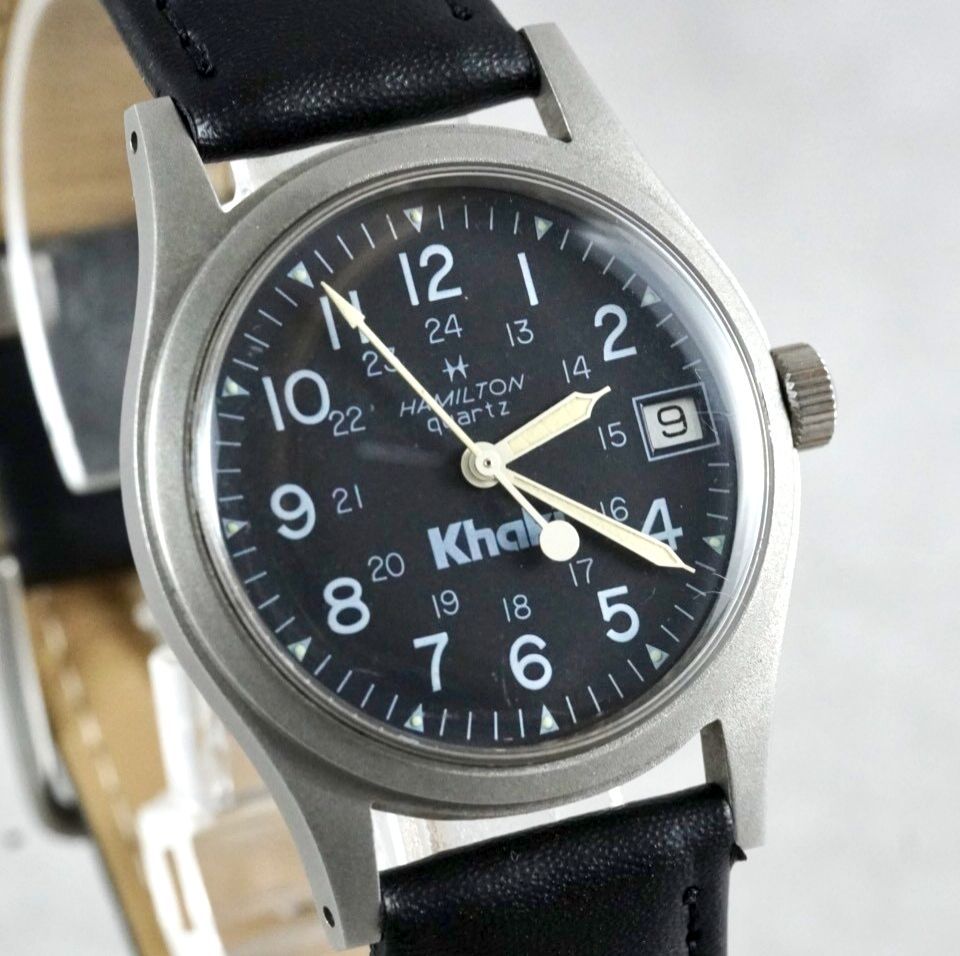 新品電池交換済】 Hamilton ハミルトン Khaki カーキ 9365 旧ロゴ