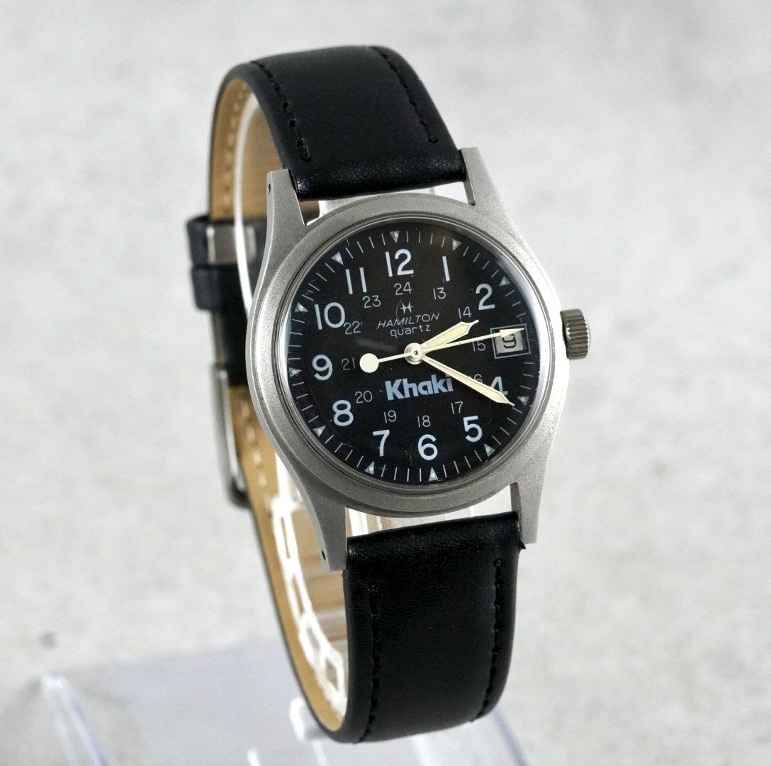 新品電池交換済】 Hamilton ハミルトン Khaki カーキ 9365 旧ロゴ