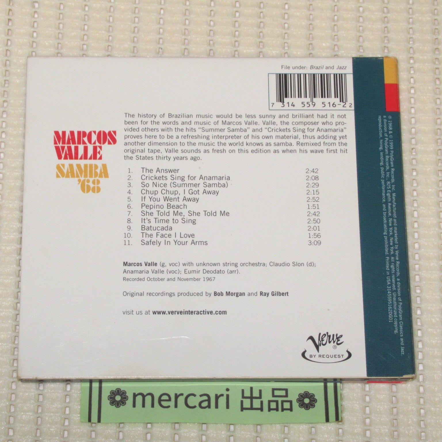 CD MARCOS VALLE SAMBA '68 デジパック マルコス・ヴァーリ - メルカリ