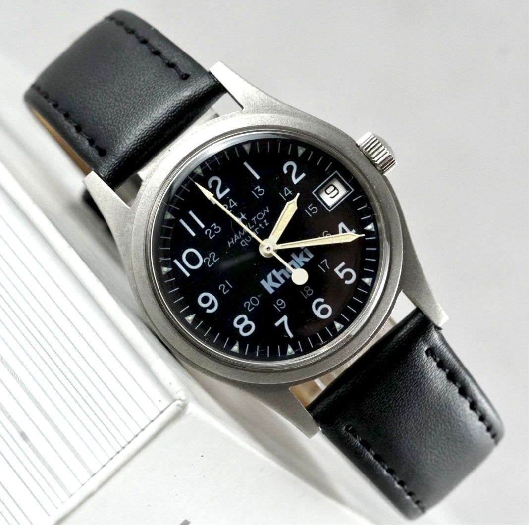 新品電池交換済】 Hamilton ハミルトン Khaki カーキ 9365 旧ロゴ