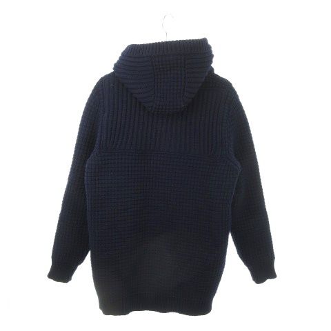 バーク Bark ダッフルコート ニット フーディ トグルボタン M 紺