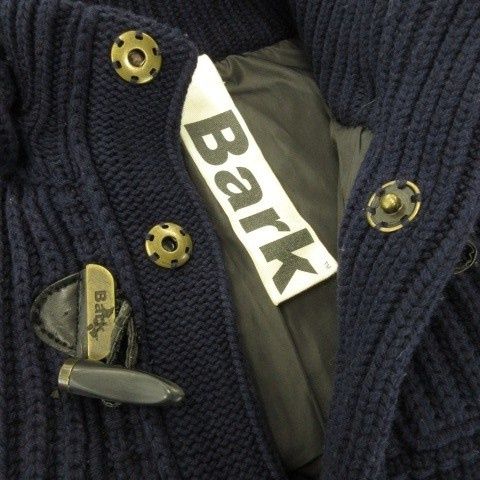 バーク Bark ダッフルコート ニット フーディ トグルボタン M 紺