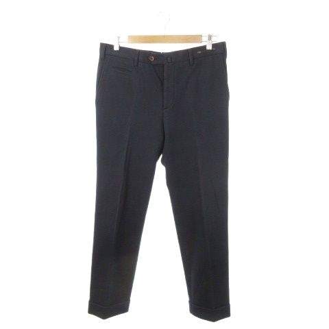 ピーティーゼロウーノ PT 01 COLOUR トラウザーパンツ テーパード ボタンフライ ストレッチ 50 L 紺 ネイビー MN 19 GY 03