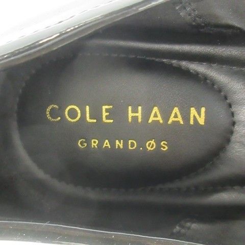  コールハーン COLE HAAN MELINA OPEN TOE WEDG ウェッジソールパンプス オープントゥ レザー 革 パテント 大きいサイズ 8 25.0 cm 黒 ブラック CK 21 GY 18 ハイヒール パンプス パンプス