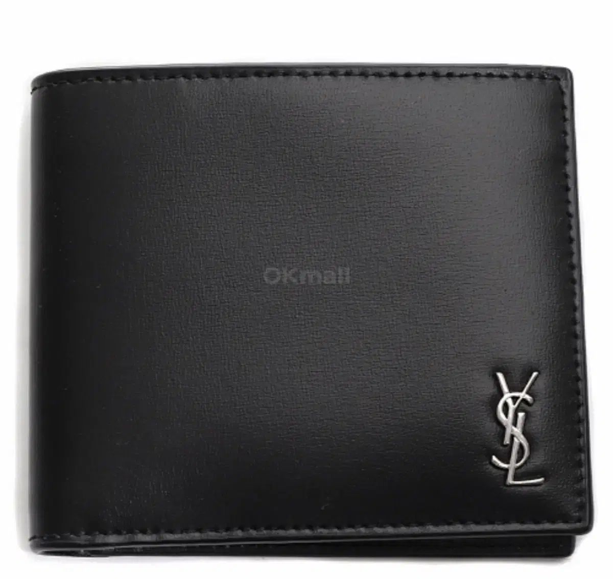 Saint Laurent サンローラン モノグラム メタル ロゴ 二つ折り財布