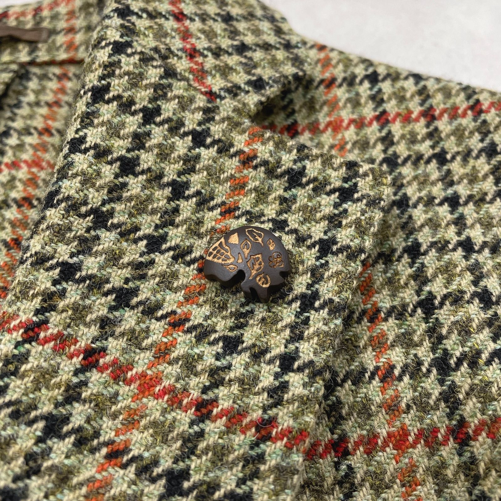 [✨極美品✨]GABRIELE PASINIヘリボーン柄テーラードジャケット42 GABRIELE PASINI ガブリエレパジーニ テーラードジャケット ツイード