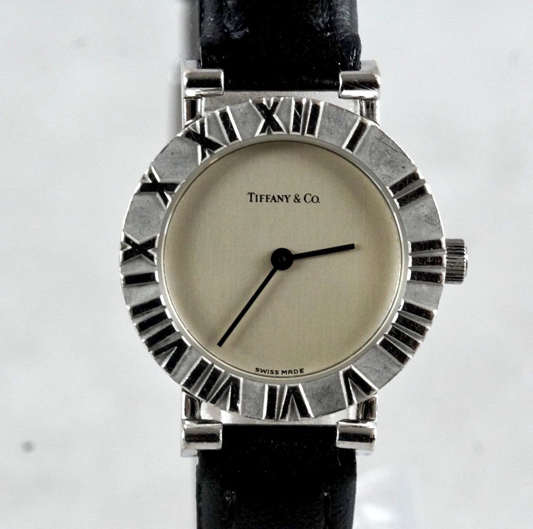 TIFFANY & Co. Atlas Silver 925 Quartz Ladies Watch ティファニー