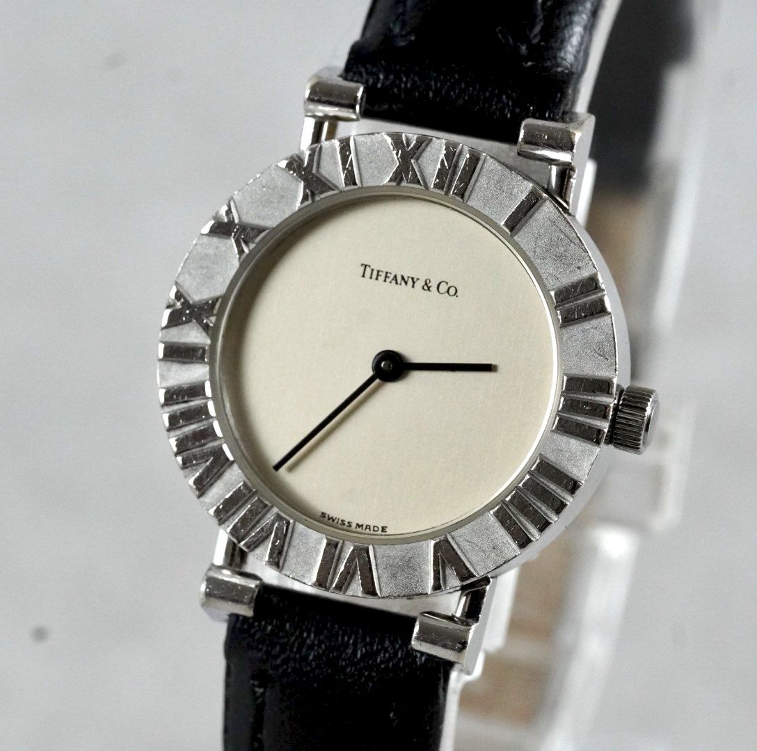 TIFFANY & Co. Atlas Silver 925 Quartz Ladies Watch ティファニー