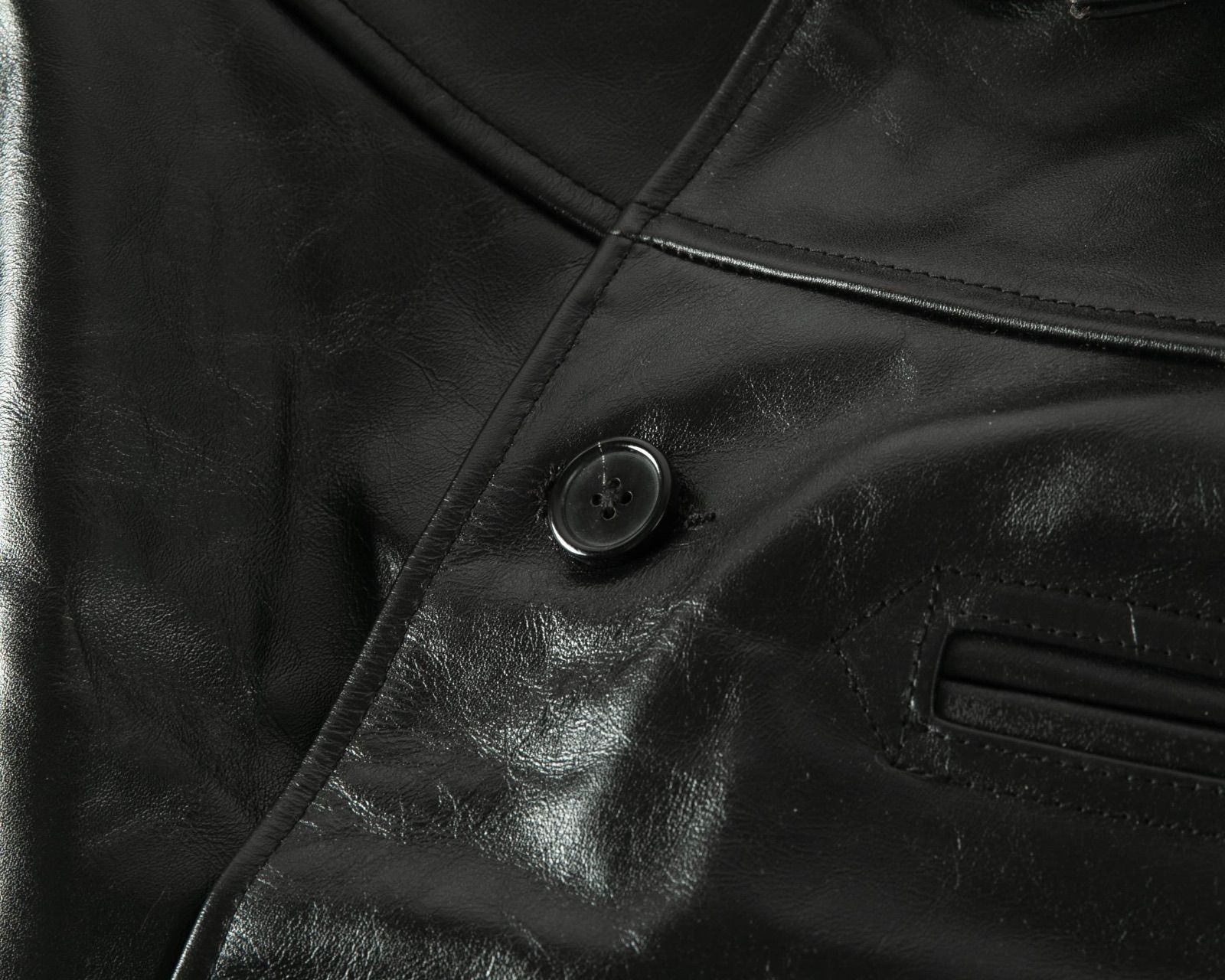 25W新発売 レザーカーコート 茶芯ホースハイド 馬革 レザージャケット