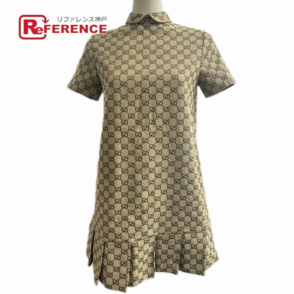 GUCCI グッチ ワンピース GGキャンバス 804478 コットン ベージュ  