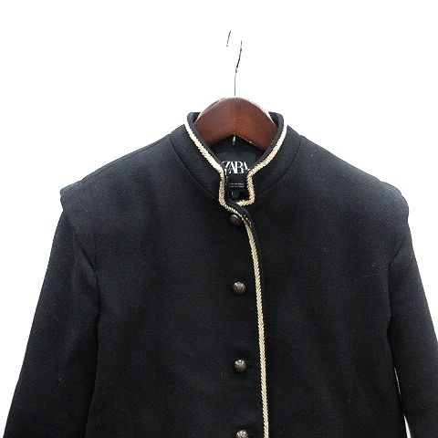 ザラ ZARA ナポレオンジャケット 総裏地 XS 黒 ブラック /AU - メルカリ