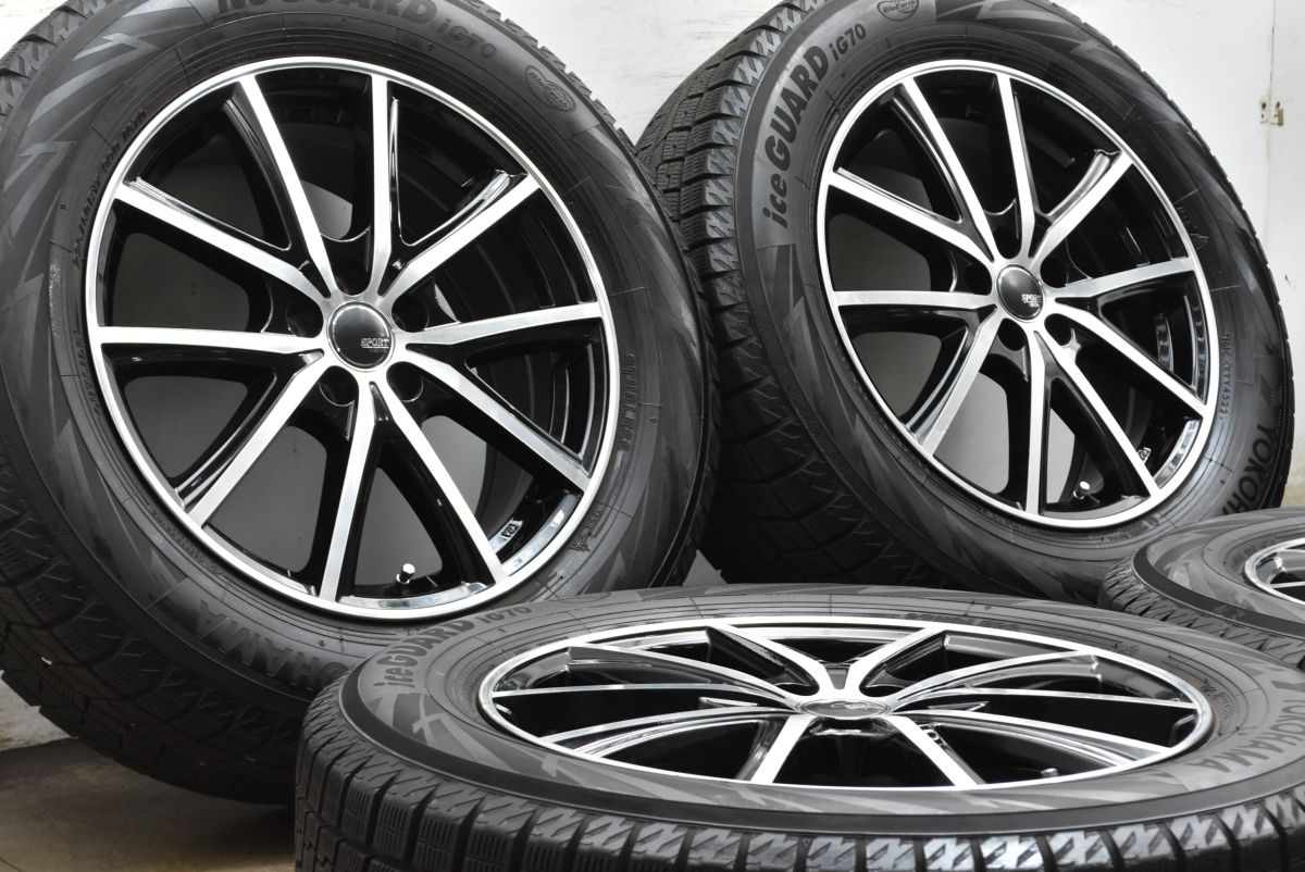 バリ溝 SPORT KRONE 17 in 7 J 48 PCD 100 ヨコハマ アイスガード iG 70 225 60 R XV フォレスター レガシィアウトバック
