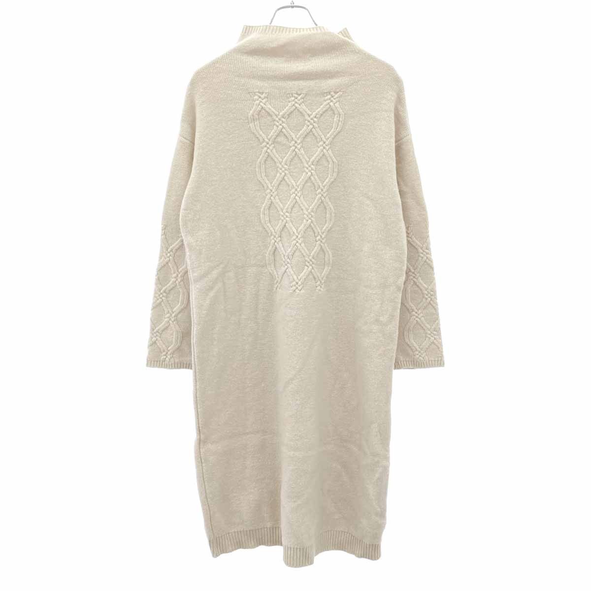 【美品】マックスマーラ カシミヤ ウール ケーブル ニット ワンピース S S Max Mara エス マックスマーラ ウールカシミヤケーブルニット