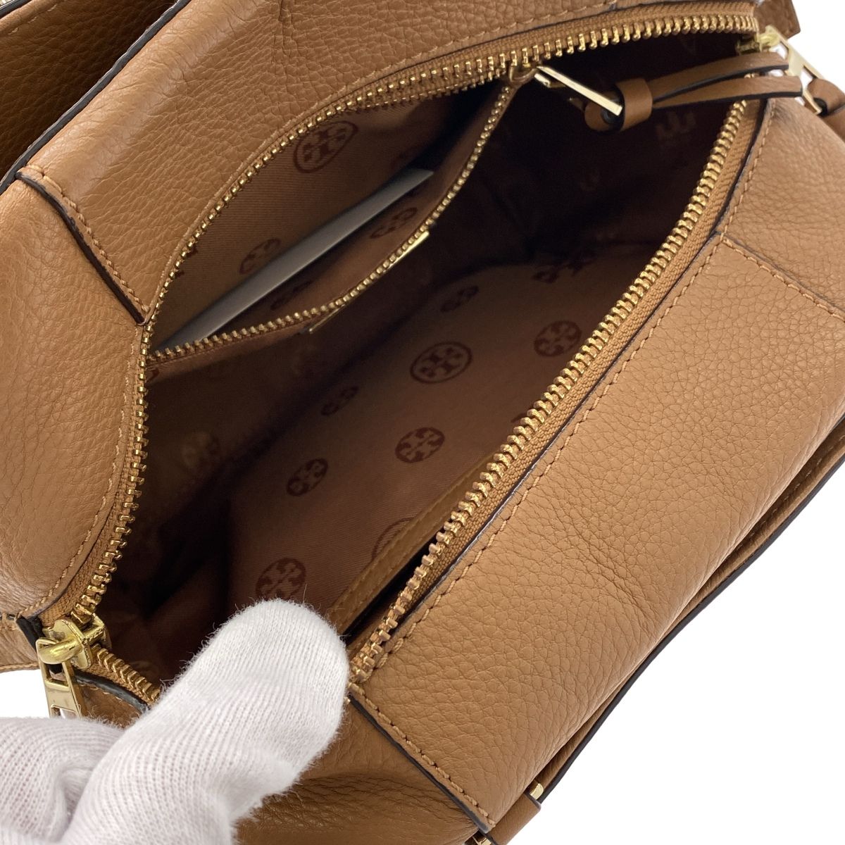 TORY BURCH トリーバーチ レザーハンドバッグ ブラウン - メルカリ